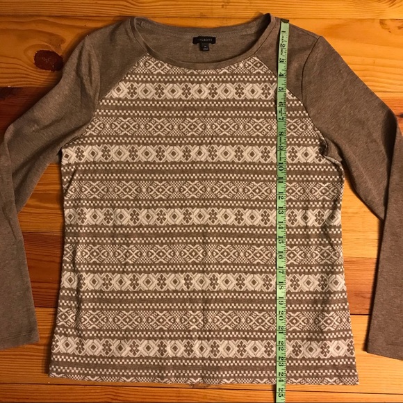 Talbots Tan White Sweater, EUC, M - Picture 6 of 10